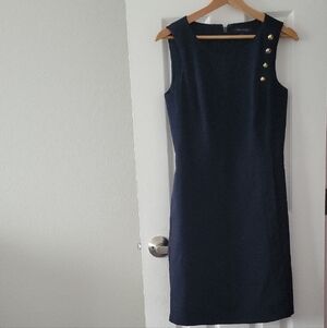 Tommy Hilfiger Navy Dress with Gold Buttons